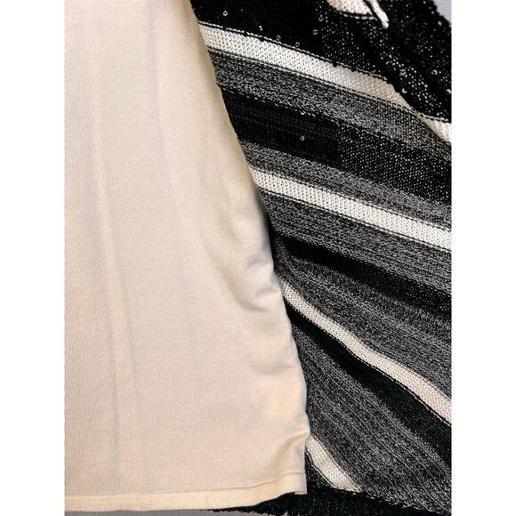 Alfred Dunner Sweater Set Women's Large Black Sequins Embellished Party Sparkle - Picture 4 of 9